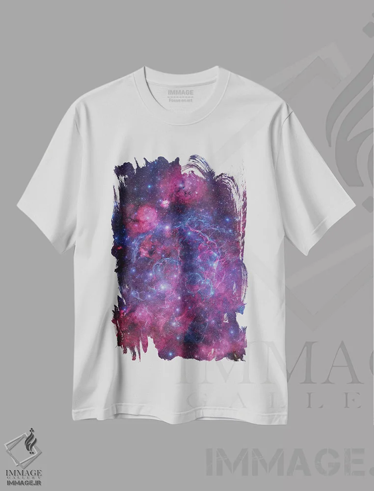 تیشرت سفید طرح دار موزاییک باقیمانده ابرنواختر ولا I اثر رابرت گندلر | فروشگاه ایماژ