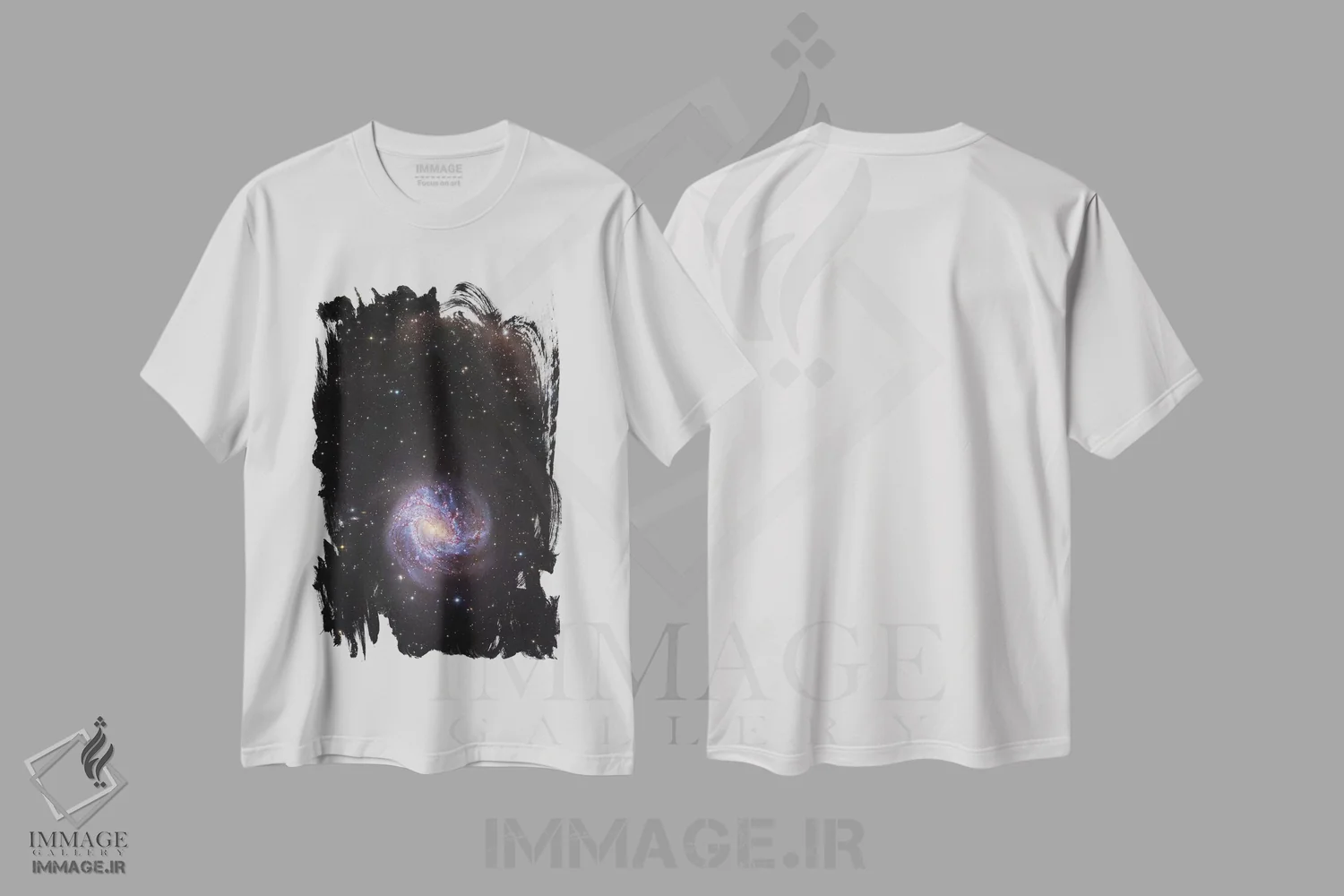 تیشرت سفید طرح دار ام۸۳، کهکشان مارپیچی در مار ابی دوم، مدیوم اثر رابرت گندلر | immage.ir