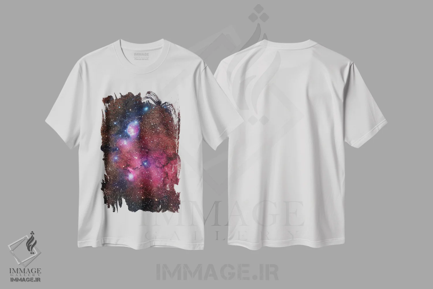 تیشرت سفید طرح دار سحابی در قوس، مدیوم اثر رابرت گندلر | فروشگاه ایماژ