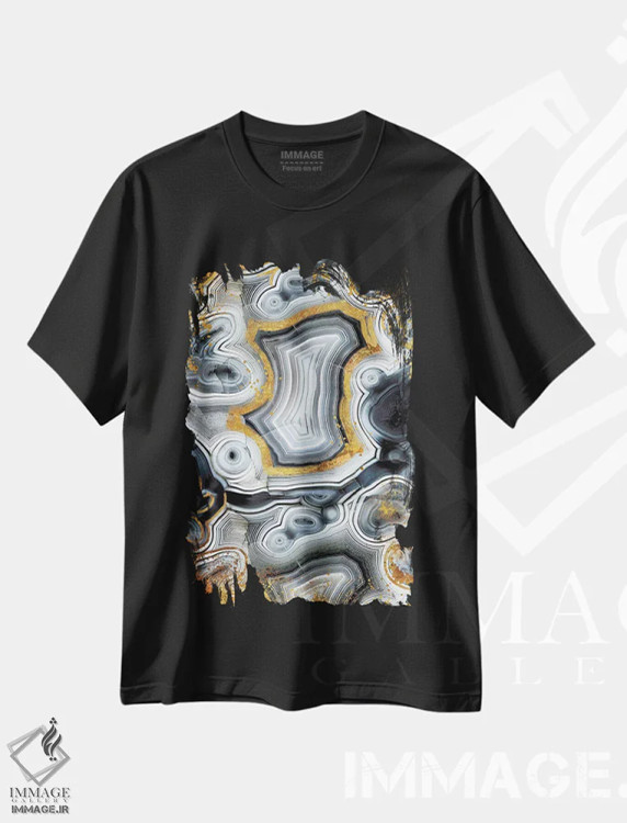 تیشرت مشکی طرح دار ژئود انیکس، دکور معاصر اثر فایو بای فایو کالکتیو | فروشگاه ایماژ