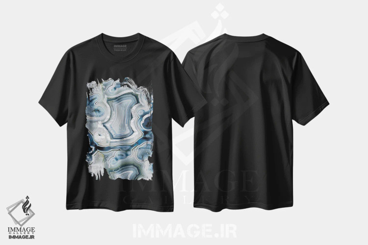 تیشرت مشکی طرح دار ژئود یاقوت استرلینگ، دکور معاصر اثر فایو بای فایو کالکتیو | immage.ir