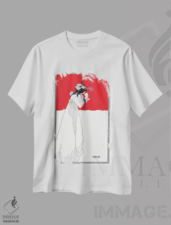 تیشرت سفید طرح دار ایزولده اثر بیردزلی، ۱۸۹۹، آرت نوو اثر آبری وینسنت بردزلی | immage.ir