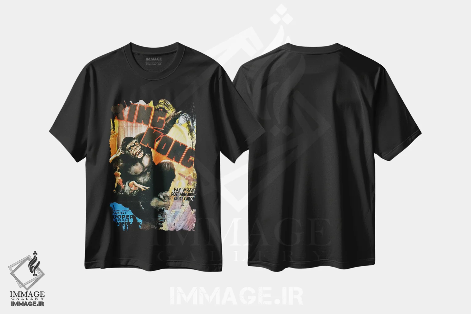 تیشرت مشکی طرح دار 1933,پوستر کینگ کونگ، ۱۹۳۳، تزئینی اثر ناشناس | فروشگاه ایماژ