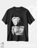 تیشرت مشکی طرح دار مرلین مونرو، تزئینی اثر ناشناس | فروشگاه ایماژ