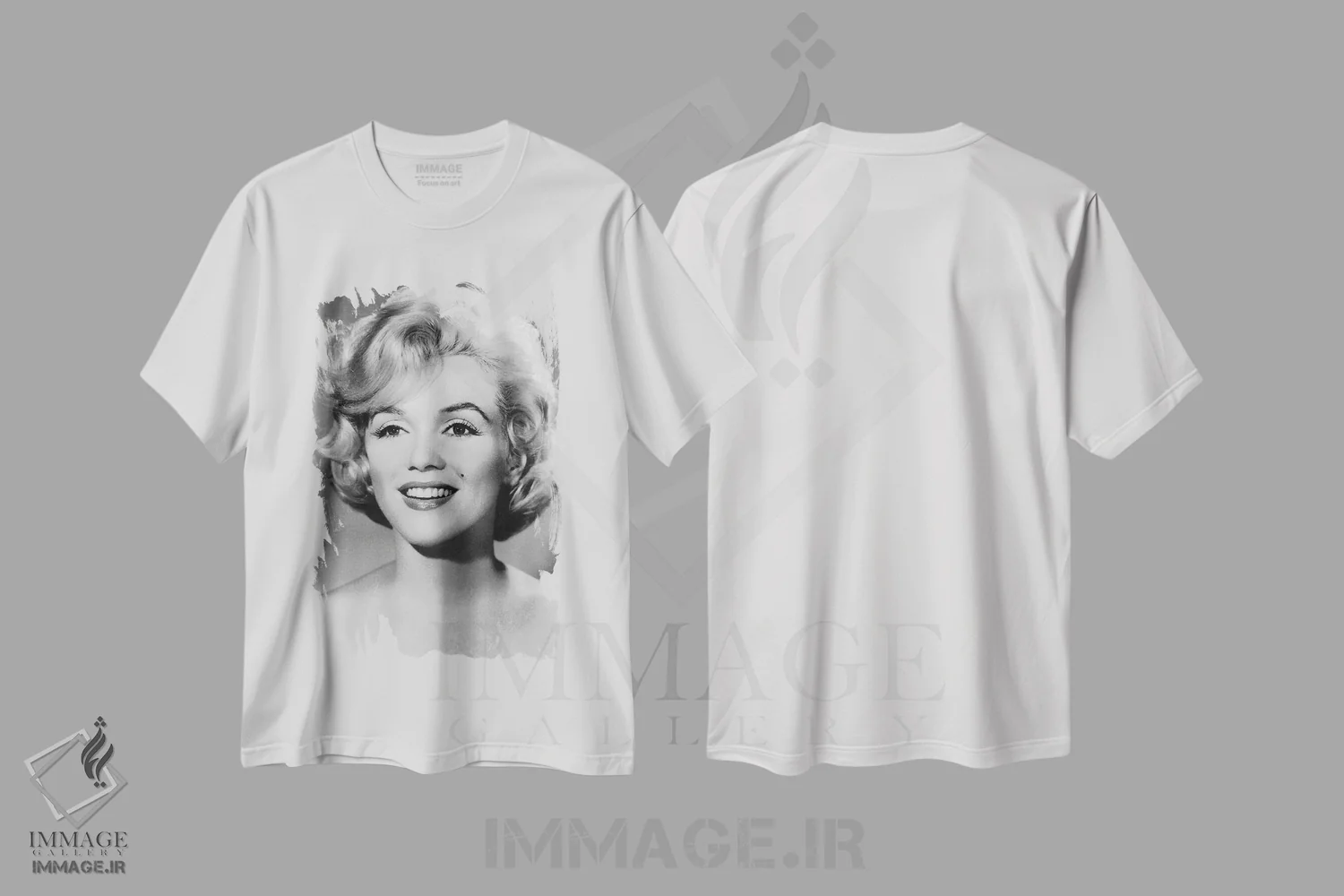 تیشرت سفید طرح دار مرلین مونرو، تزئینی اثر ناشناس | فروشگاه ایماژ