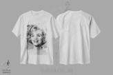 تیشرت سفید طرح دار مرلین مونرو، تزئینی اثر ناشناس | فروشگاه ایماژ