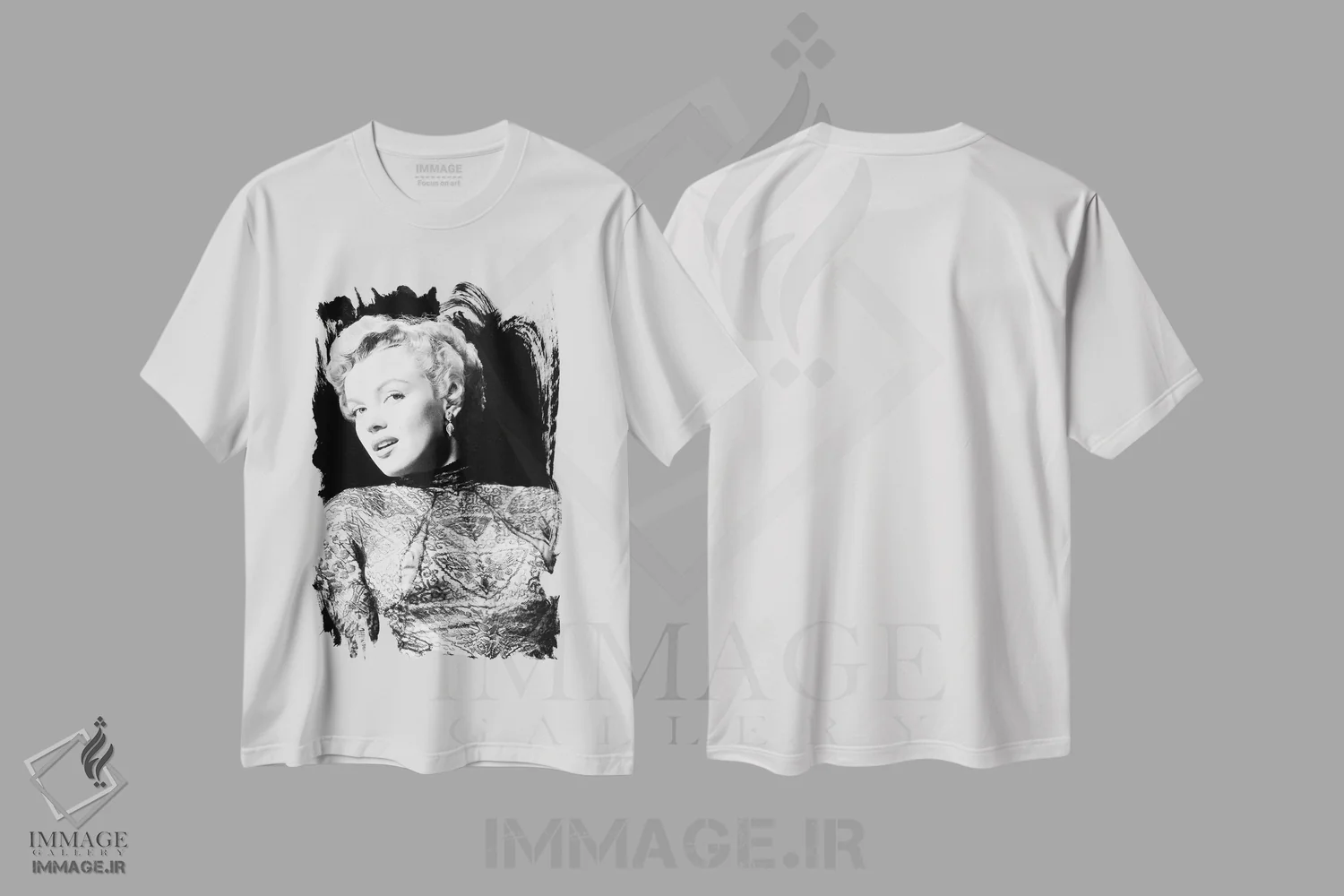 تیشرت سفید طرح دار مرلین مونرو، تزئینی اثر ناشناس | immage.ir