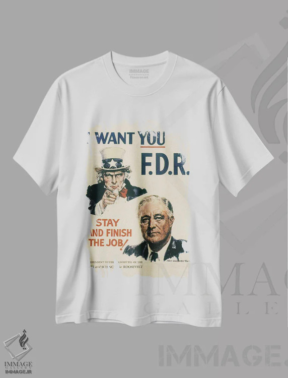 تیشرت سفید طرح دار 1940,کارزار ریاست جمهوری، ۱۹۴۰، تزئینی اثر ناشناس | immage.ir