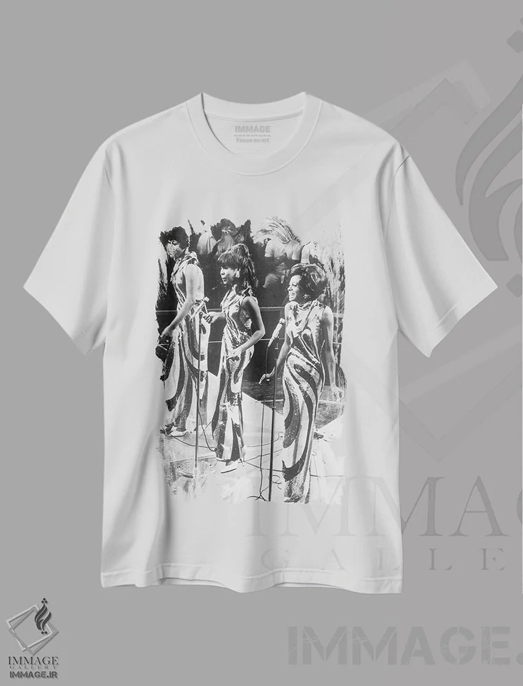 تیشرت سفید طرح دار C1963,گروه سوپریمز، حدود ۱۹۶۳، تزئینی اثر ناشناس | immage.ir