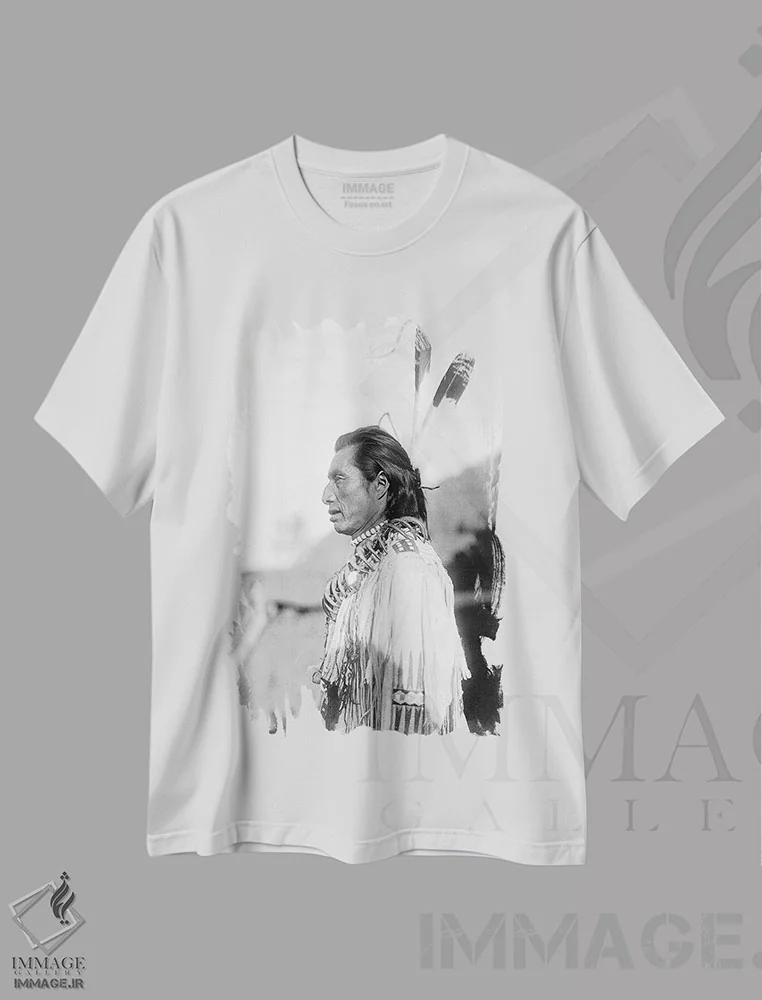 تیشرت سفید طرح دار C1908,شفابخش مندانی، حدود ۱۹۰۸، تزئینی اثر ادوارد اس. کرتیس | فروشگاه ایماژ