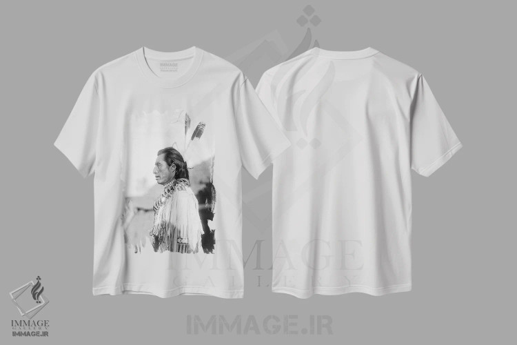 تیشرت سفید طرح دار C1908,شفابخش مندانی، حدود ۱۹۰۸، تزئینی اثر ادوارد اس. کرتیس | فروشگاه ایماژ