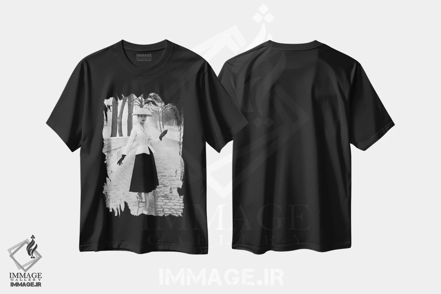 تیشرت مشکی طرح دار 1947,مد بانوان: دیور، ۱۹۴۷، تزئینی اثر ناشناس | immage.ir