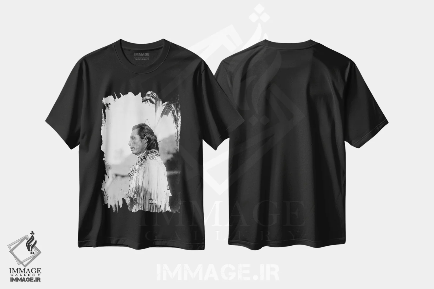 تیشرت مشکی طرح دار C1908,شفابخش مندانی، حدود ۱۹۰۸، تزئینی اثر ادوارد اس. کرتیس | immage.ir