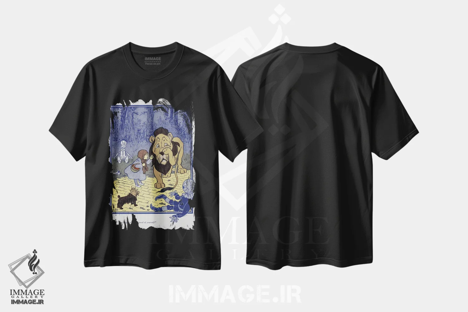 تیشرت مشکی طرح دار جادوگر شگفت انگیز شهر اُز، تزئینی اثر ناشناس | immage.ir