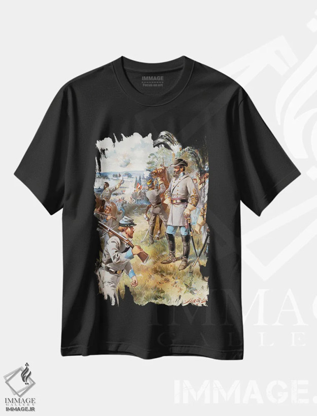 تیشرت مشکی طرح دار 1861،استونوال جکسون، ۱۸۶۱، مدیوم اثر گرنجر | فروشگاه ایماژ