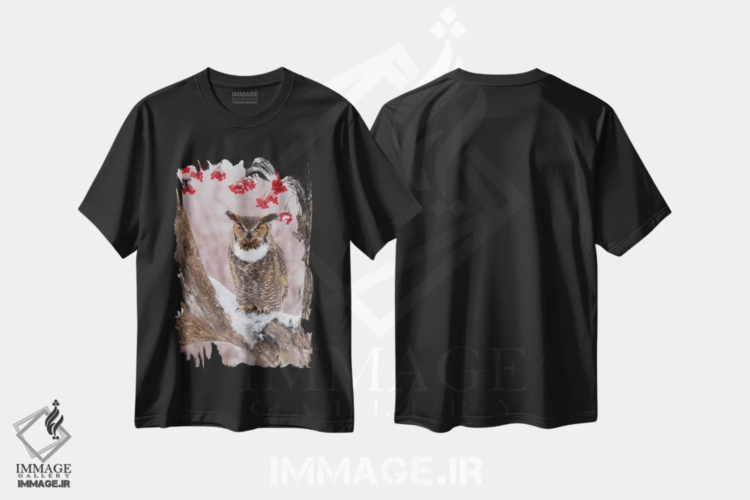 تیشرت مشکی طرح دار آثار استیو گتل - immage.ir