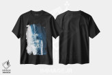 تیشرت مشکی طرح دار نمای هوایی از اقیانوس و شب پرستاره، عکاسی هوایی اثر جن زد | فروشگاه ایماژ