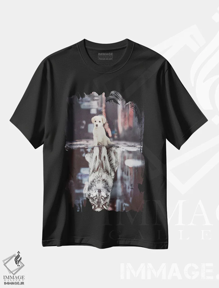 تیشرت مشکی طرح دار آثار جن زد - فروشگاه ایماژ