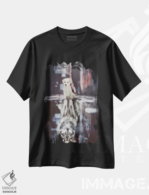 تیشرت مشکی طرح دار آثار جن زد - فروشگاه ایماژ