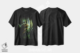 تیشرت مشکی طرح دار آفتاب پرست و سنجاقک در جنگل شگفت انگیز، عکاسی ترکیبی اثر جن زد | فروشگاه ایماژ