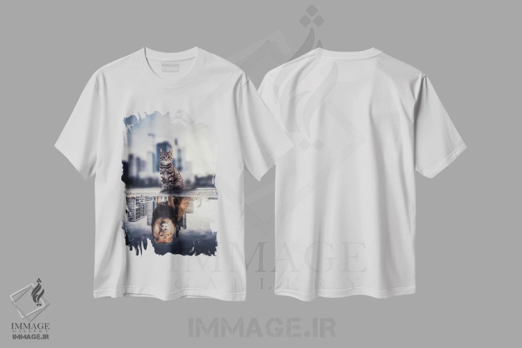 تیشرت سفید طرح دار آثار جن زد - immage.ir
