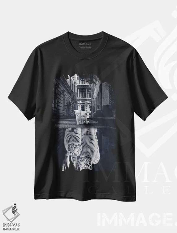 تیشرت مشکی طرح دار آثار جن زد - immage.ir