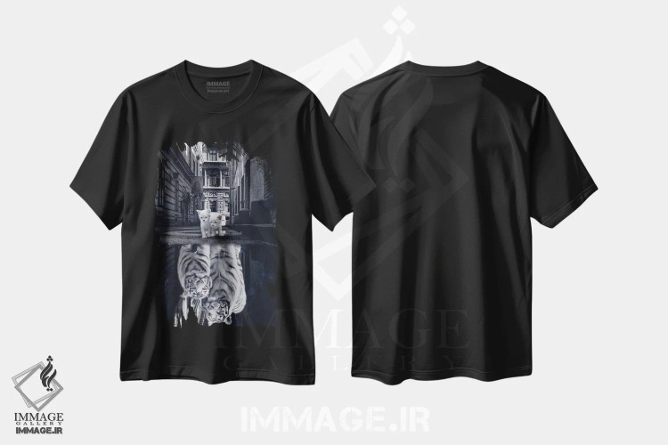 تیشرت مشکی طرح دار آثار جن زد - immage.ir