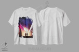 تیشرت سفید طرح دار دو فضانورد و موشک، هنر دیجیتال اثر جن زد | immage.ir