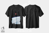 تیشرت مشکی طرح دار صعود به کوه فضایی، هنر دیجیتال اثر جن زد | immage.ir