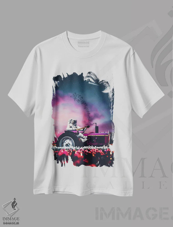 تیشرت سفید طرح دار آثار جن زد - immage.ir