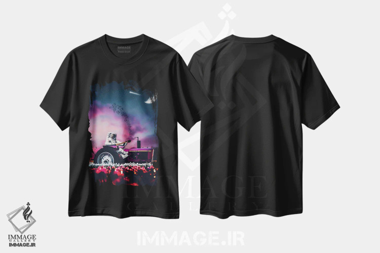 تیشرت مشکی طرح دار آثار جن زد - فروشگاه ایماژ