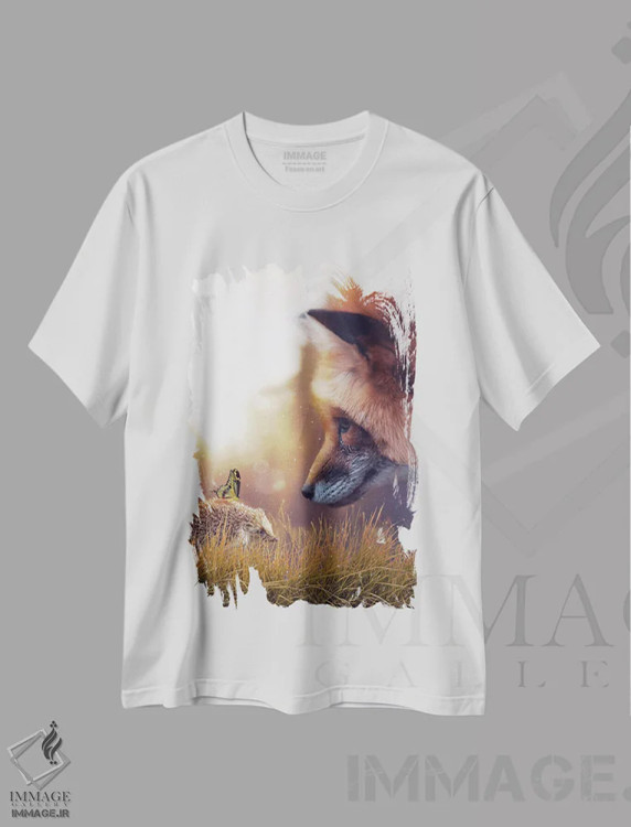 تیشرت سفید طرح دار آثار جن زد - immage.ir