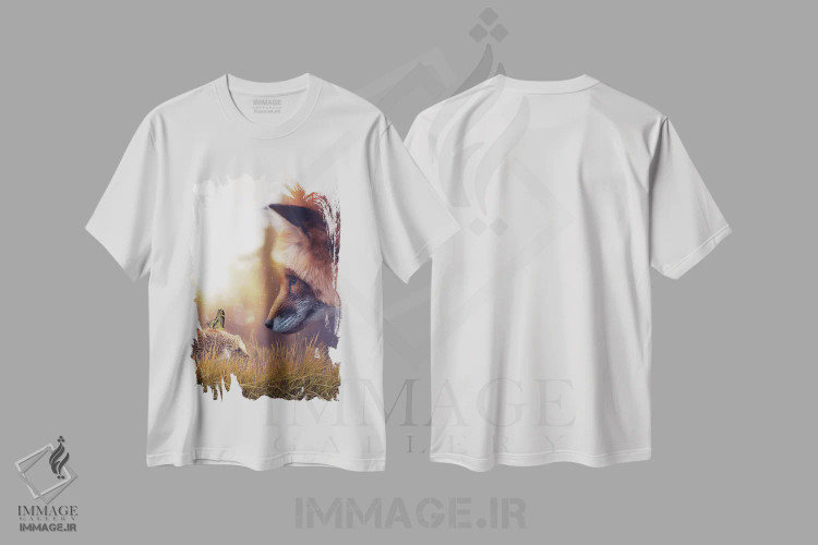 تیشرت سفید طرح دار آثار جن زد - immage.ir