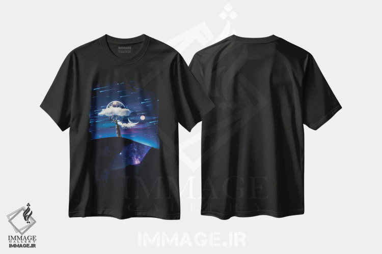 تیشرت مشکی طرح دار آثار جن زد - فروشگاه ایماژ