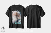 تیشرت مشکی طرح دار پاندا روی جزیره شناور، تزئینی اثر جن زد | فروشگاه ایماژ
