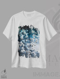 تیشرت سفید طرح دار مگنولیا زیباشناسانه، هنر دیجیتال اثر جن زد | immage.ir