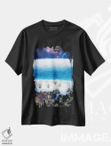 تیشرت مشکی طرح دار نمای هوایی از ساحل و اقیانوس فضایی، سواحل از نمای بالا اثر جن زد | immage.ir