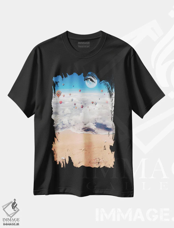 تیشرت مشکی طرح دار آثار جن زد - immage.ir