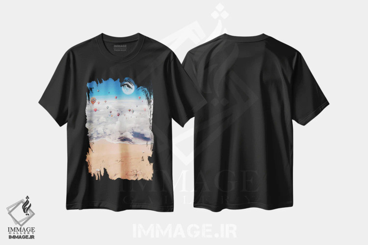 تیشرت مشکی طرح دار آثار جن زد - immage.ir
