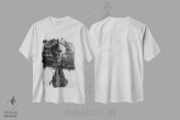 تیشرت سفید طرح دار فیل و کرگدن در ساوان سیاه و سفید، هنر تزئینی سیاه و سفید اثر جن زد | immage.ir