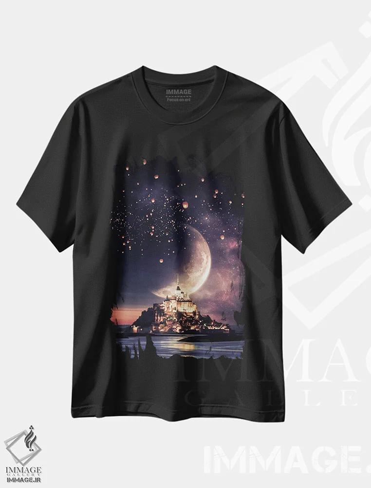 تیشرت مشکی طرح دار آثار جن زد - immage.ir