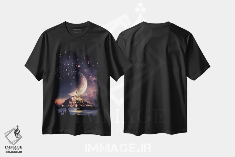 تیشرت مشکی طرح دار آثار جن زد - immage.ir
