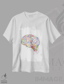 تیشرت سفید طرح دار مغز، هنر دیجیتال اثر جنفی آرت | فروشگاه ایماژ