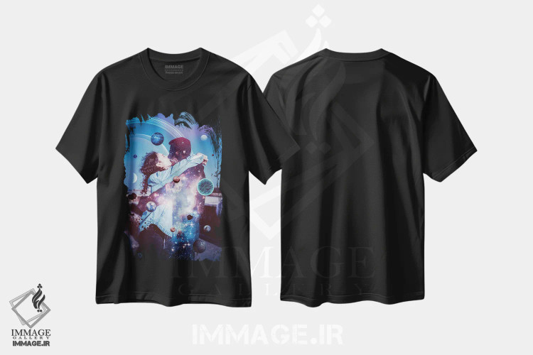 تیشرت مشکی طرح دار عشق جهانی زوج، هنر دیجیتال اثر جن زد | immage.ir