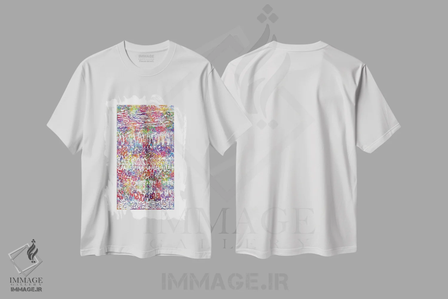 تیشرت سفید طرح دار لایه های شبکیه چشم، هنر دیجیتال اثر جنفی آرت | immage.ir