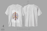 تیشرت سفید طرح دار قفسه سینه، هنر دیجیتال اثر جنفی آرت | فروشگاه ایماژ