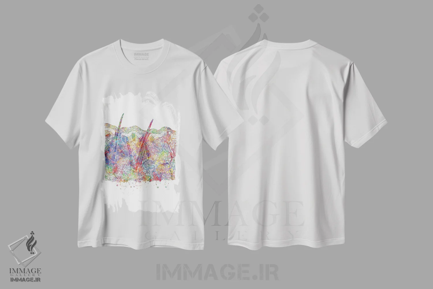 تیشرت سفید طرح دار نمای مقطع پوست، هنر دیجیتال اثر جنفی آرت | فروشگاه ایماژ