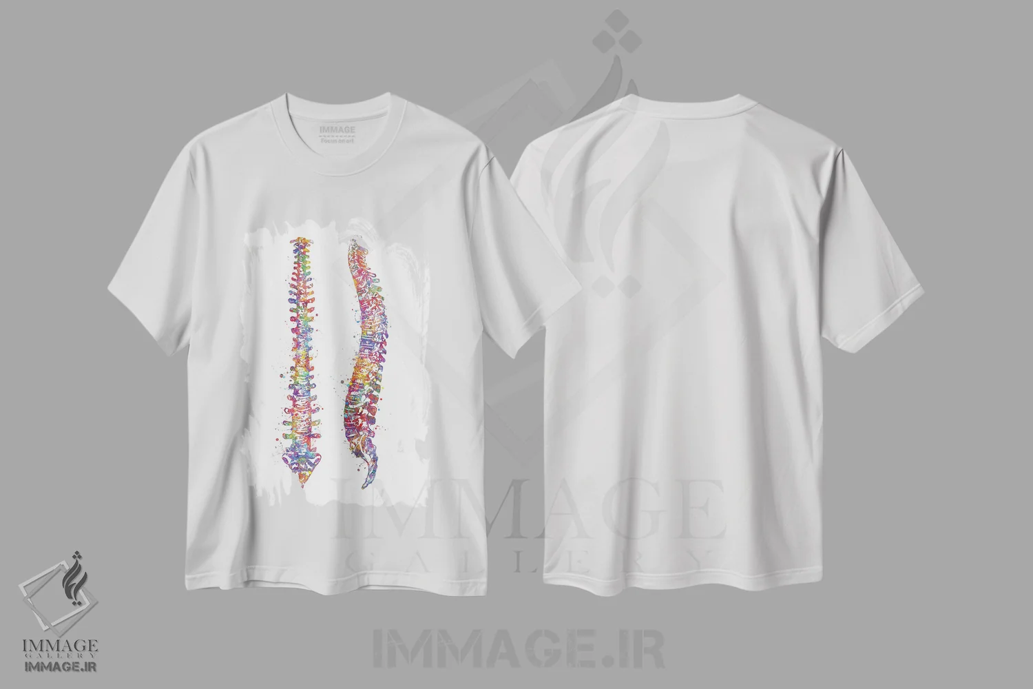 تیشرت سفید طرح دار نخاع ۲، هنر دیجیتال اثر جنفی آرت | immage.ir