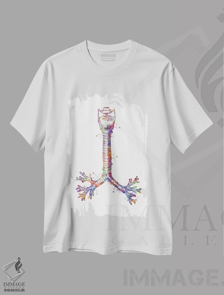 تیشرت سفید طرح دار نای، هنر دیجیتال اثر جنفی آرت | immage.ir