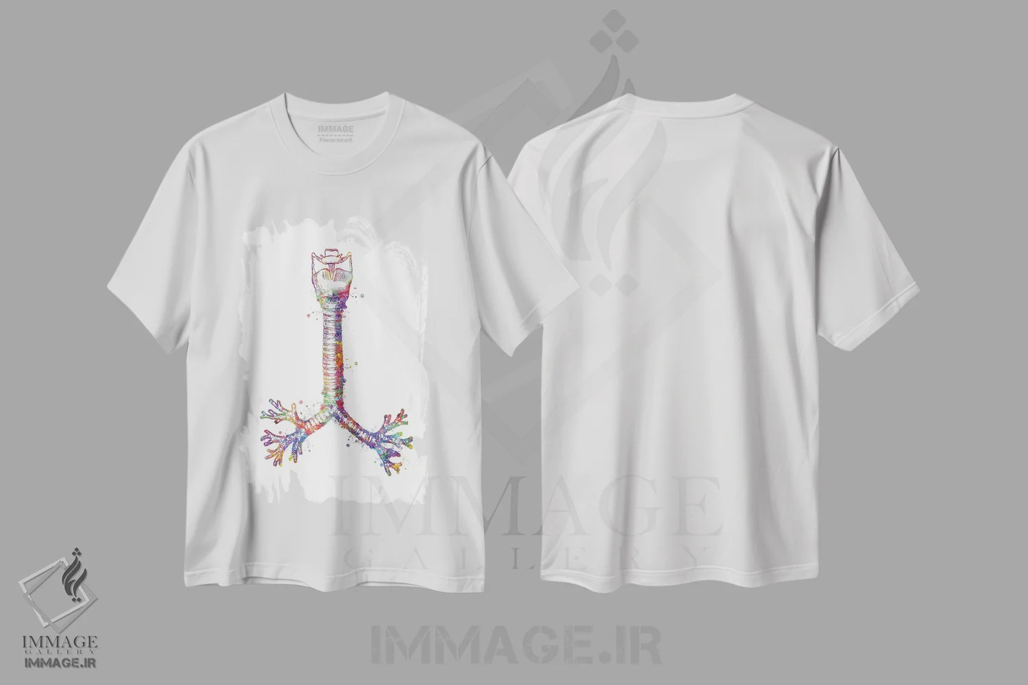 تیشرت سفید طرح دار نای، هنر دیجیتال اثر جنفی آرت | immage.ir